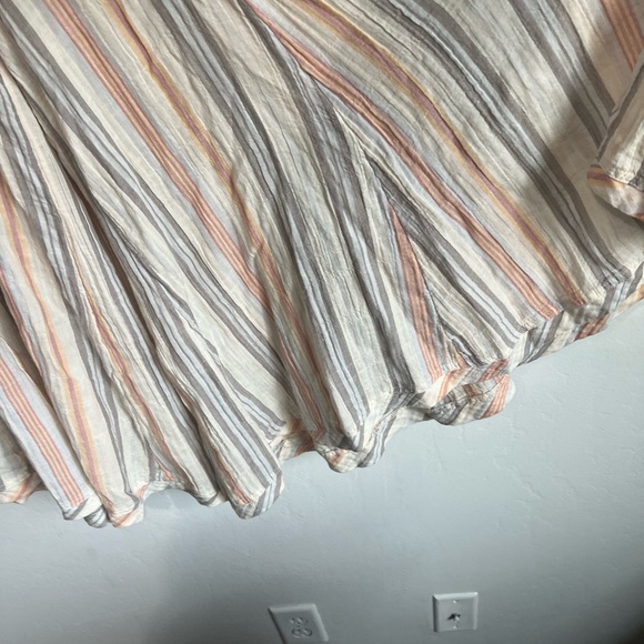 Free people Blair pull on stripe, wide leg, pant Ivory size xs - Picture 7 of 14